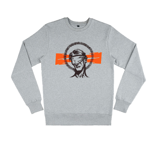Orange Logo Grey Sweater