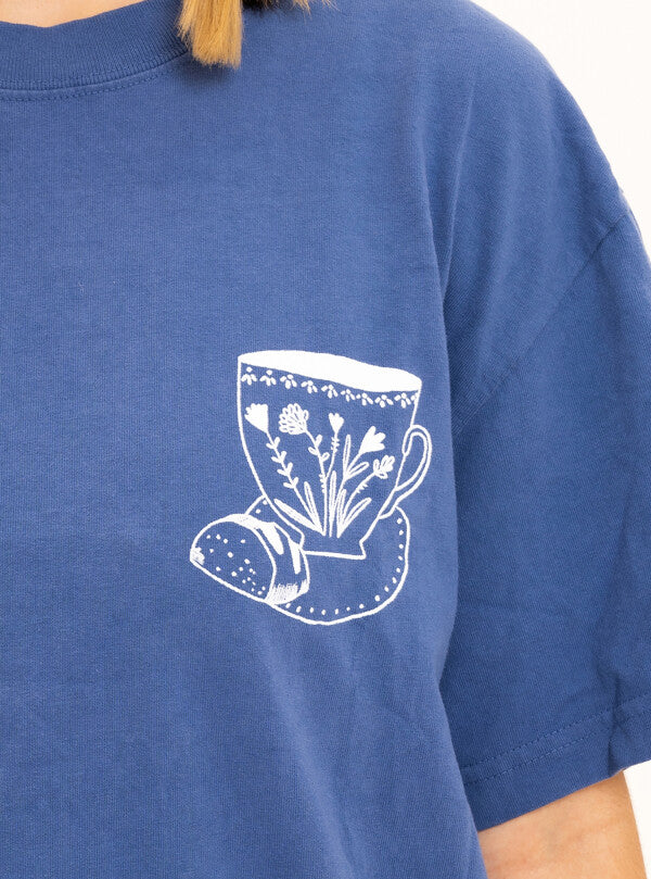 Cafe con Pan Indigo Wash T-Shirt