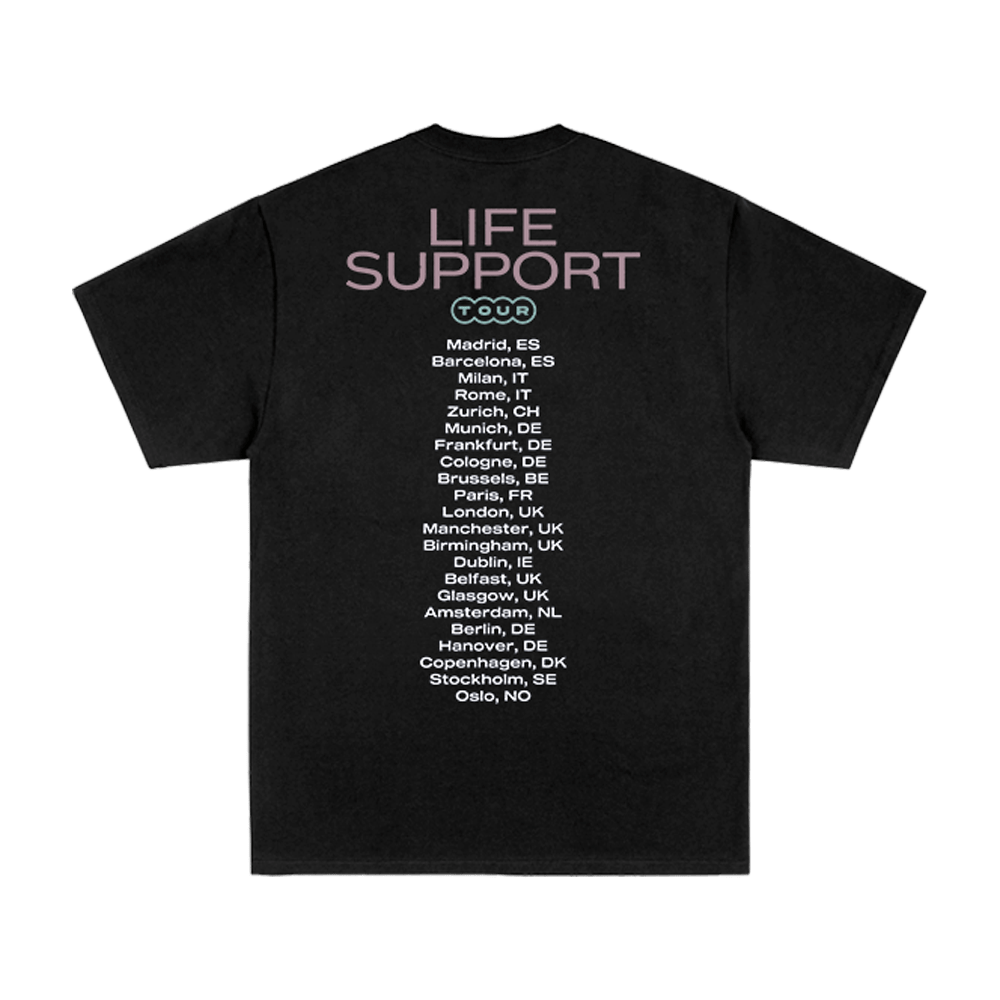 Life Support Tour EU Art Black Tee